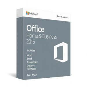 Microsoft Office 2016 Home and Business for Mac retail box – Bind to Account license
