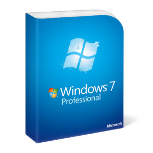 Microsoft Windows 7 Professional product box with blue Windows 7 logo design