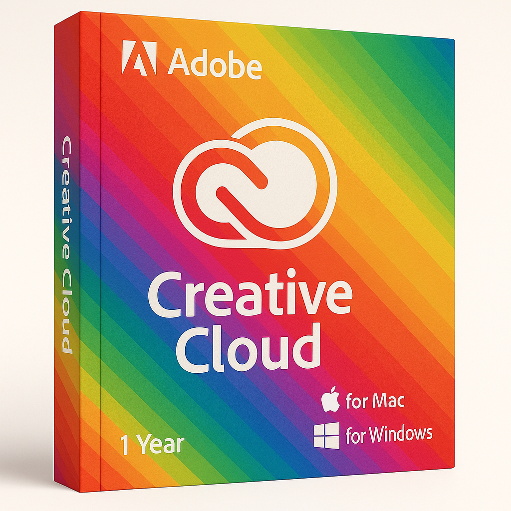 Adobe Creative Cloud box for Windows or Mac 1 Year subscription