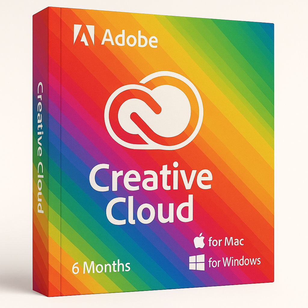 Adobe Creative Cloud box for Windows or Mac 6 Months subscription