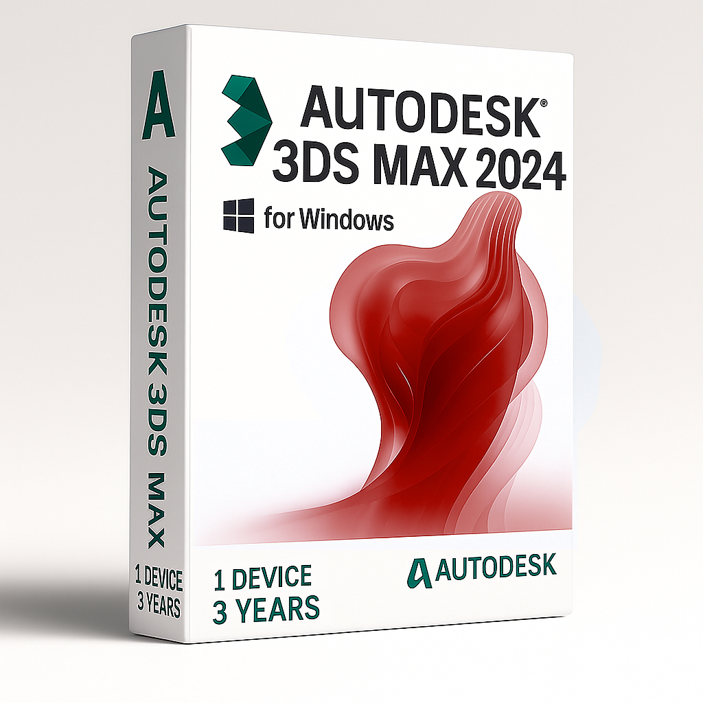 Autodesk 3ds Max 2024 box for Windows 1 Device 3 Years license