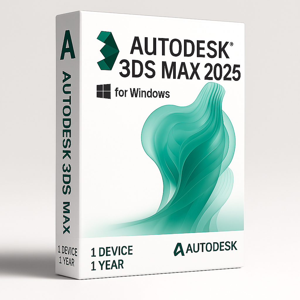 Autodesk 3ds Max 2025 box for Windows 1 Device 1 Year license