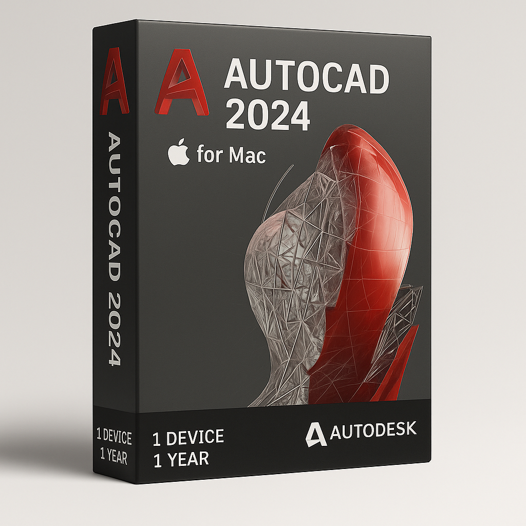 Autodesk AutoCAD 2024 retail box for Mac – 1 device