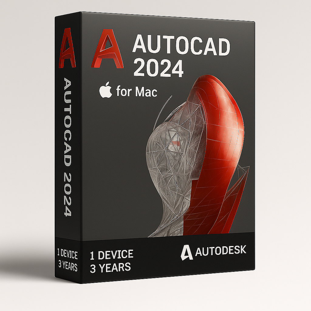 Autodesk AutoCAD 2024 retail box for Mac – 1 device