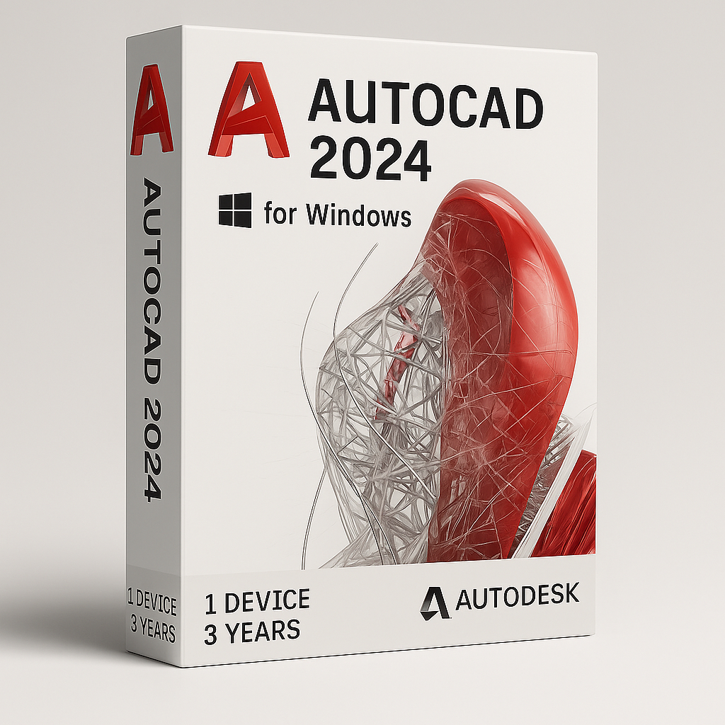 Autodesk AutoCAD 2024 retail box for Windows – 1 device