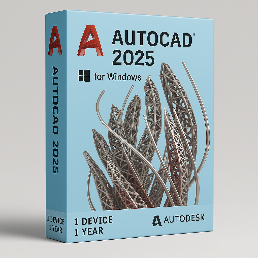 Autodesk AutoCAD 2025 retail box for Windows – 1 device