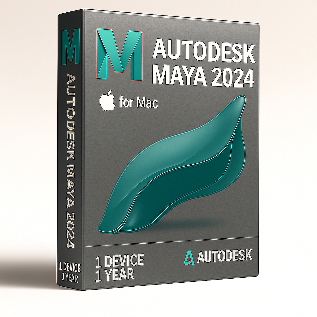 Autodesk Maya 2024 box for MAC 1 Device 1 Year license