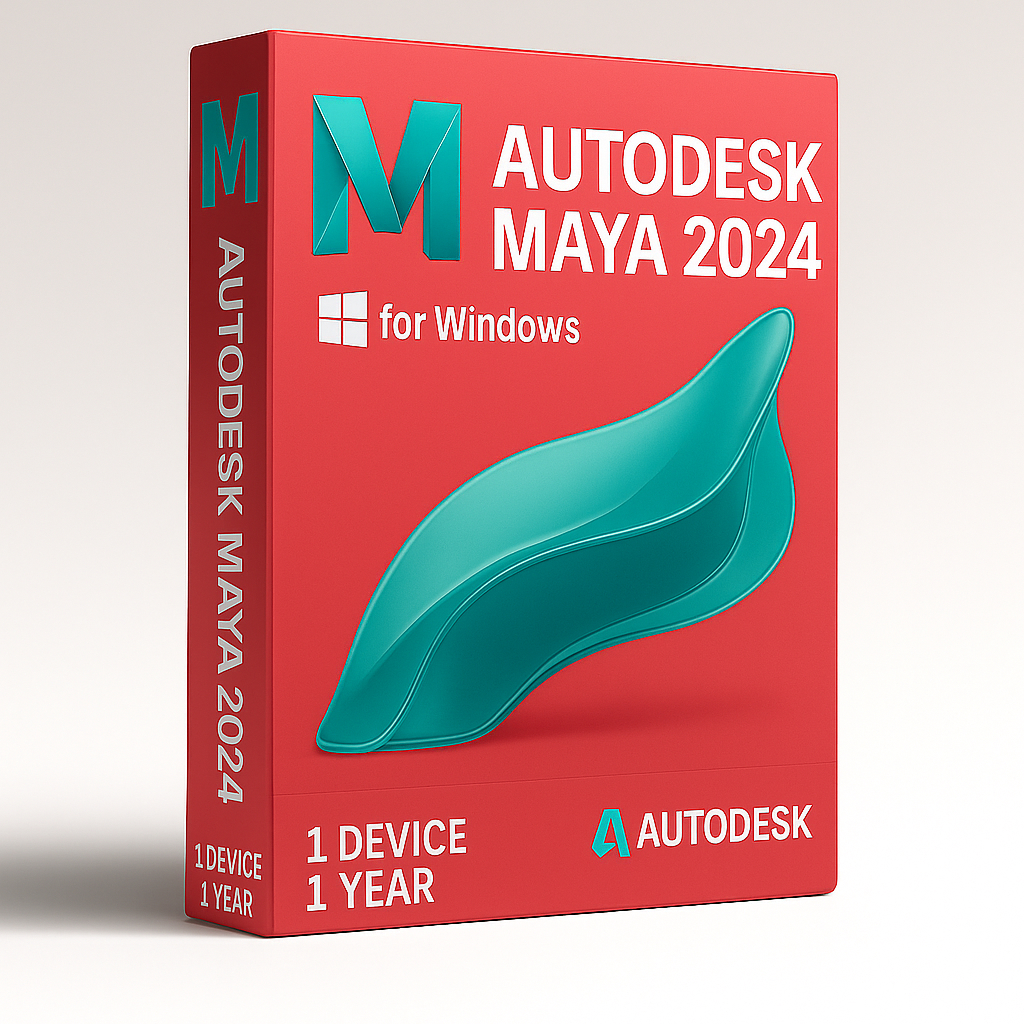 Autodesk Maya 2024 box for Windows 1 Device 1 Year license