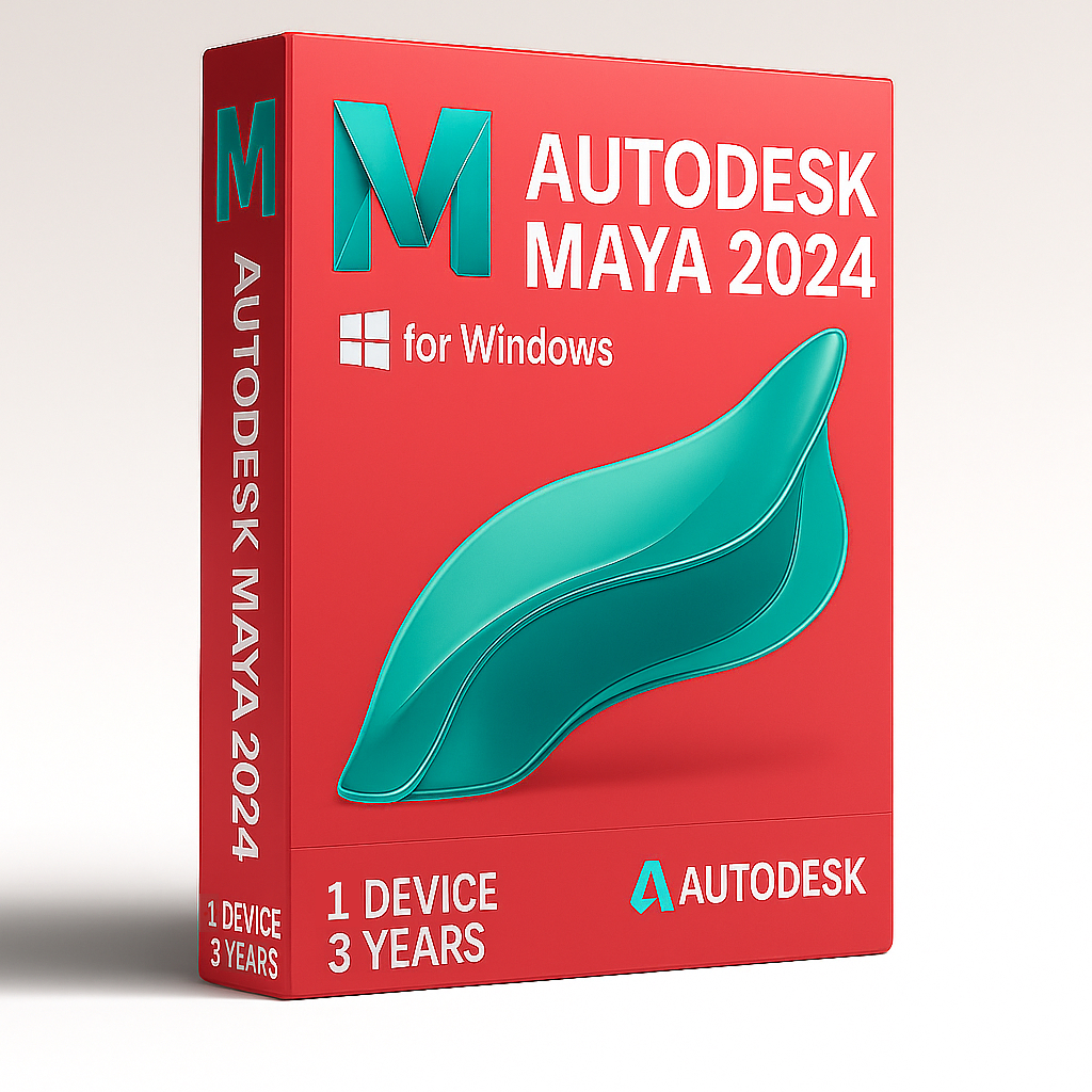Autodesk Maya 2024 for Windows 1 Device 3 Years license box image