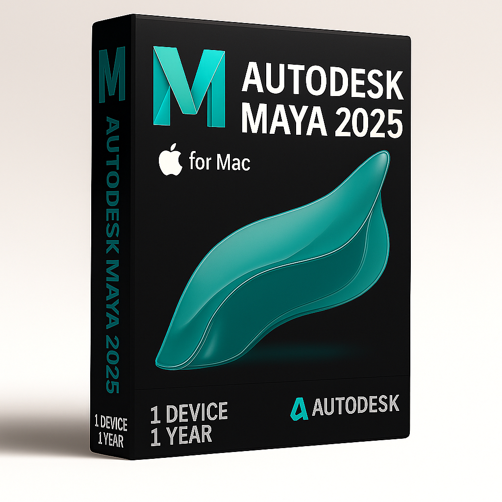 Autodesk Maya 2025 box for MAC 1 Device 1 Year license