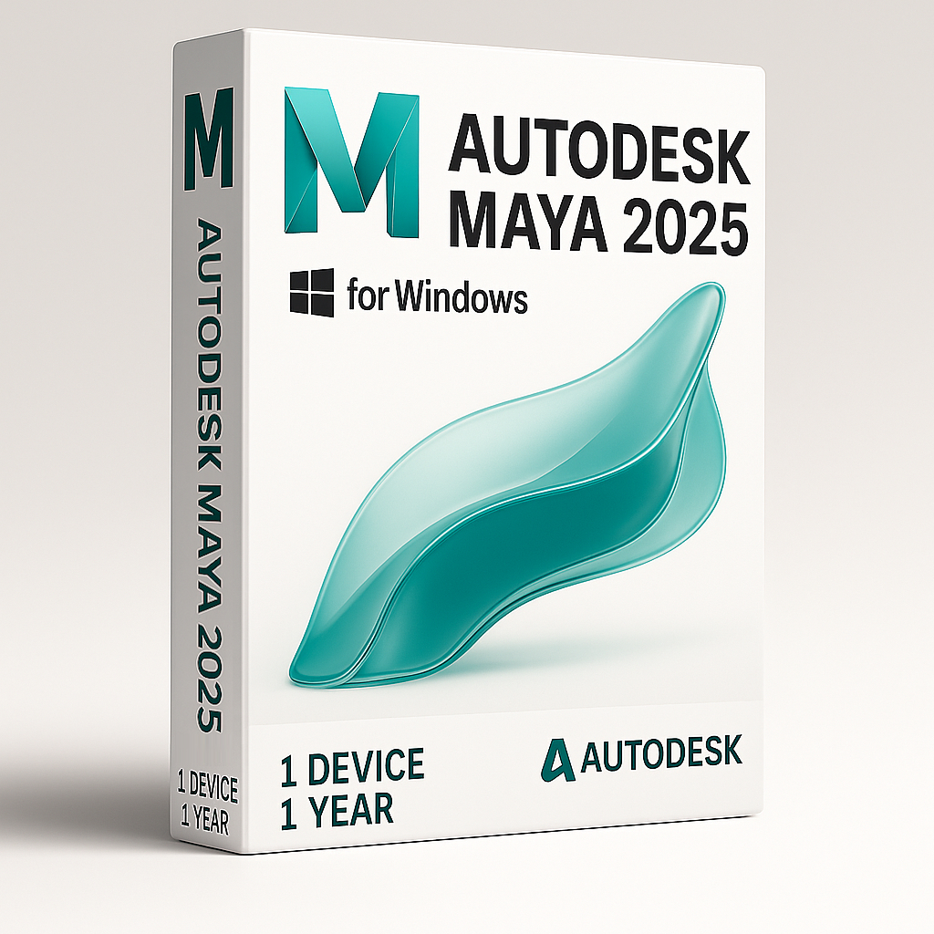 Autodesk Maya 2025 box for Windows 1 Device 1 Year license