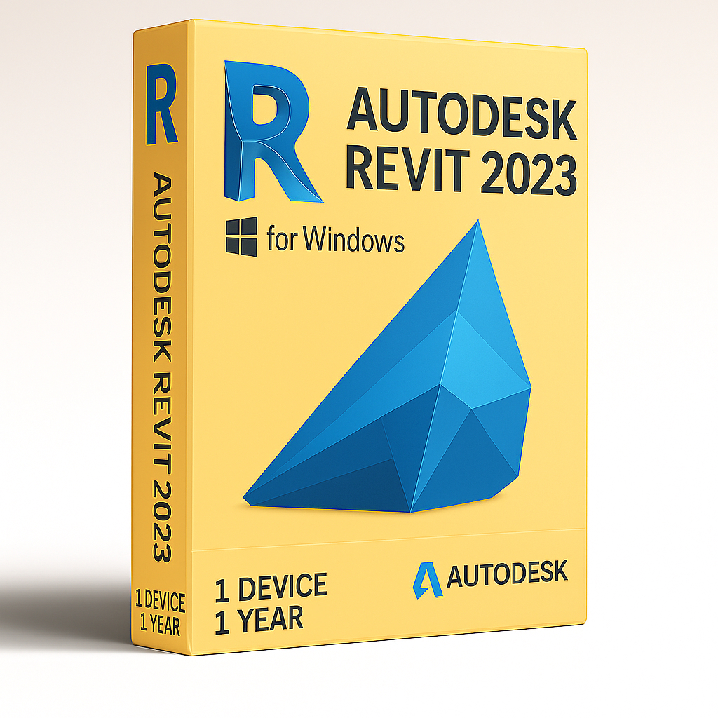 Autodesk Revit 2023 for Windows 1 Device 1 Year license box image