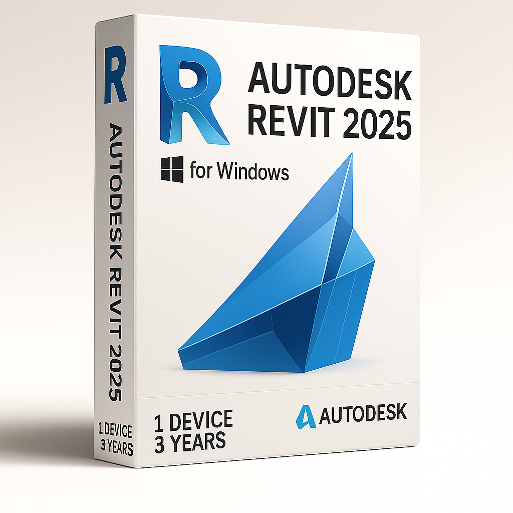 Autodesk Revit 2025 for Windows 1 Device 3 Years license box image